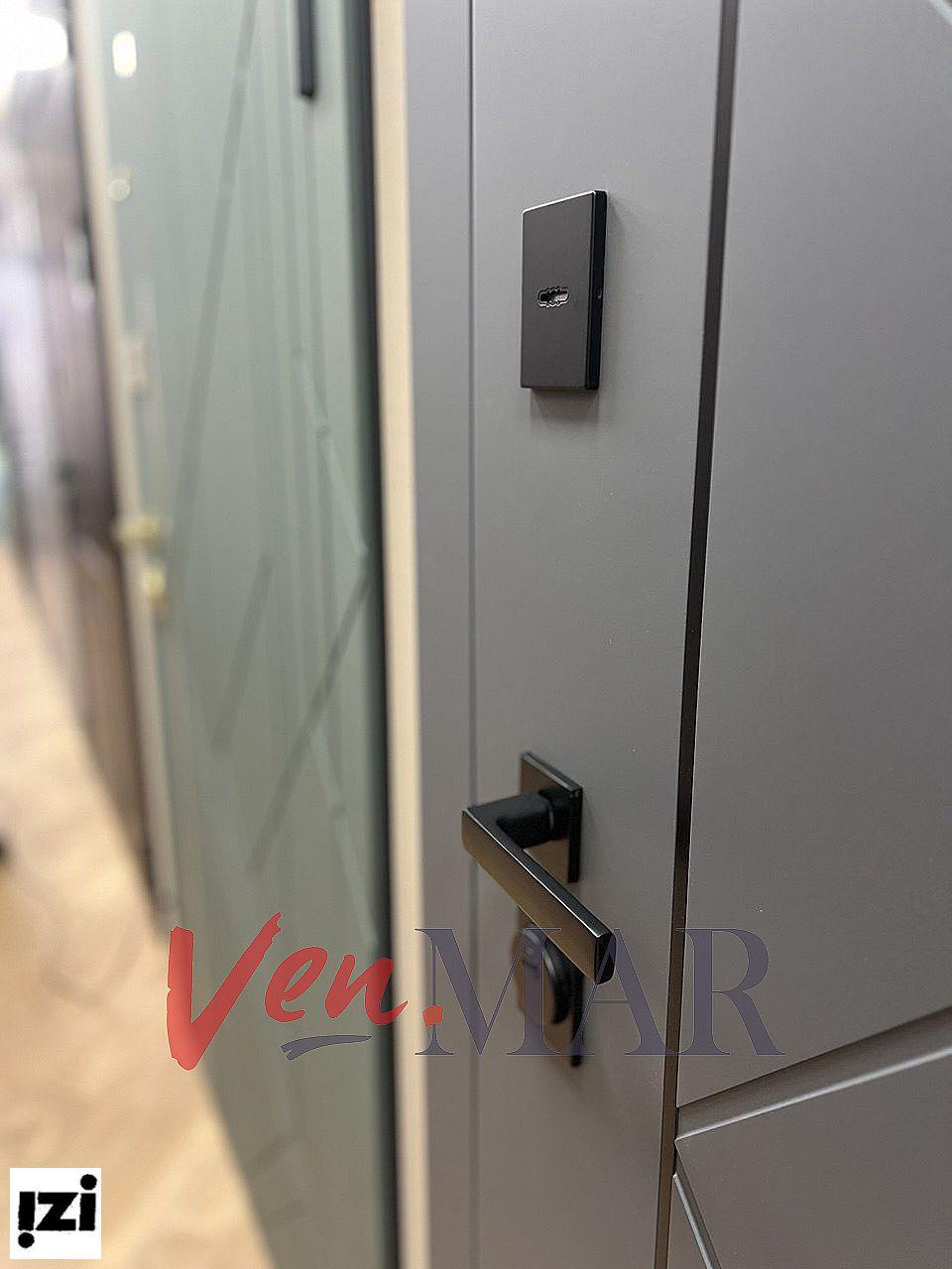 Входные двери Галлея Графит Зеркало двери для квартиры