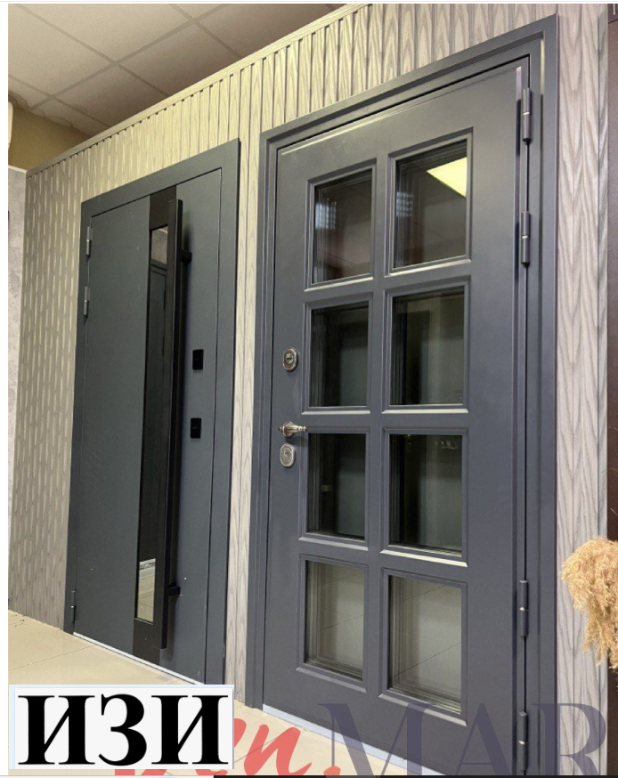 Входные двери Афродита Матовый гладкий 7024.терморазрыв