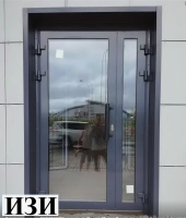 Купить Входные двери ПВХ для улицы ламинация графит  Ростов на Дону