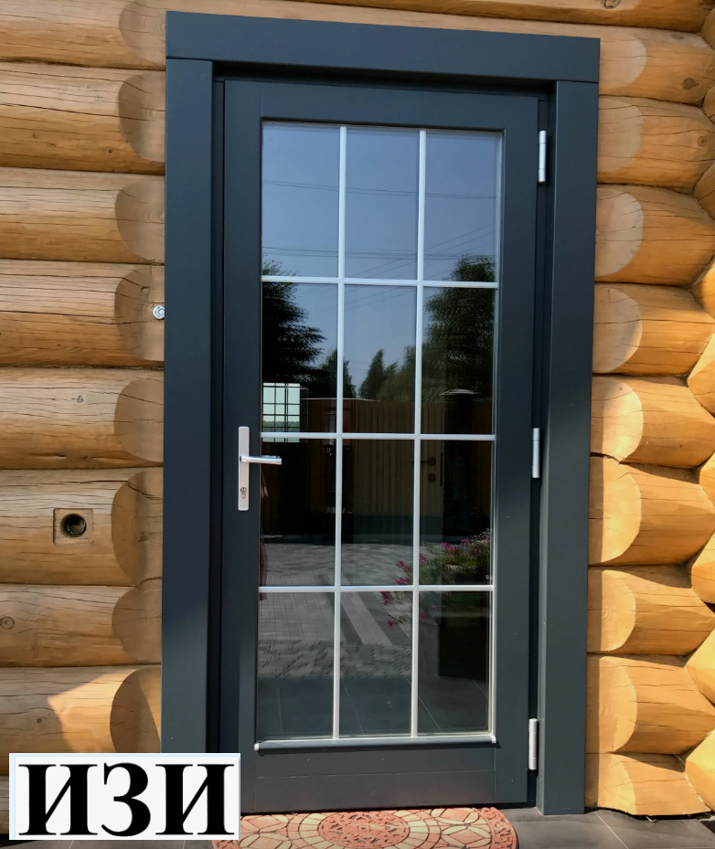 Купить Входные двери ПВХ для улицы ламинация графит размер 1900\800 мм  Ростов на Дону