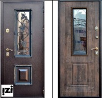 ВХОДНЫЕ ДВЕРИ Ковка МДФ-панель 10 мм Лесной орех, дверь металлическая для улицы и квартиры