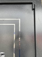 ВХОДНЫЕ ДВЕРИ IMPRESS Флоренция Внешнее покрытие: Букле серое, Вставка из нержавеющей стали l, дверь металлическая для квартиры и улицы