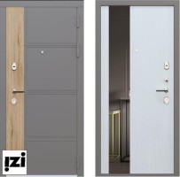 ВХОДНЫЕ ДВЕРИ IMPRESS Монтана Дизайнерская панель толщина МДФ 12 мм Внутреннее покрытие: МДФ 10, осина белая, зеркало дверь металлическая для квартиры