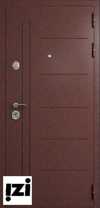Входные металлические двери КОМФОРТ ВИД ВНЕШНЕЙ ОТДЕЛКИ: Антик медный, венге внутренняя панель , Дверь для квартиры, частного дома и коттеджа