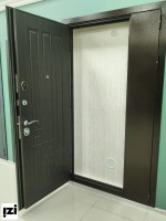 Входные металлические двери КОМФОРТ 2 1100*2050 , ВИД ВНЕШНЕЙ ОТДЕЛКИ: Антик медный  Дверь для  улицы и частное дома.