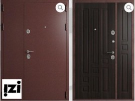Входные металлические двери КОМФОРТ 1200*2200 , ВИД ВНЕШНЕЙ ОТДЕЛКИ: Антик медный  Дверь для  улицы и частное дома.