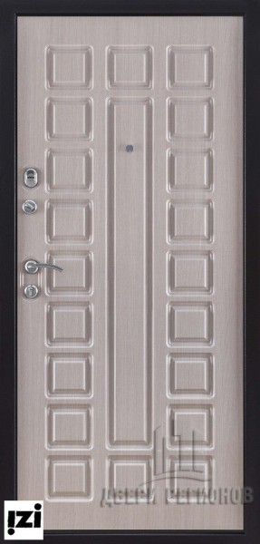 Входные двери со сменными панелями и готовые двери,Внутренняя отделка ПВХ дуб светый+зеркало INFINITY, дверь квартиры