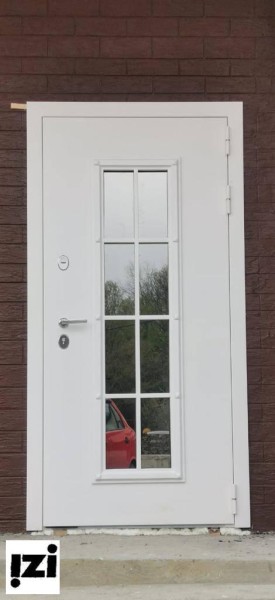 Входные двери Краснодара АГОРА (Белая) Покраска: шагрень белая + Цинк (антикоррозийная обработка). ,двери для улицы частного дома, коттеджей и квартиры