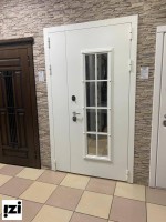 Входные двери Краснодара АГОРА (Белая) не стандарт 2050/1100 Покраска: шагрень белая + Цинк (антикоррозийная обработка). ,двери для улицы частного дома, коттеджей и квартиры
