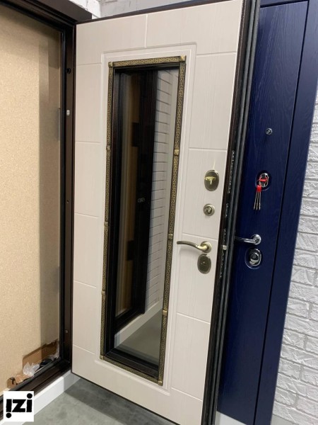 Входные двери Краснодара АГОРА (Белая) не стандарт 2200/960 Покраска: шагрень белая + Цинк (антикоррозийная обработка). ,двери для улицы частного дома, коттеджей и квартиры