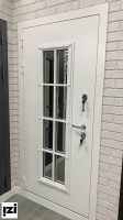 Входные двери Краснодара АГОРА (Белая) не стандарт 2200/1300 Покраска: шагрень белая + Цинк (антикоррозийная обработка). ,двери для улицы частного дома, коттеджей и квартиры