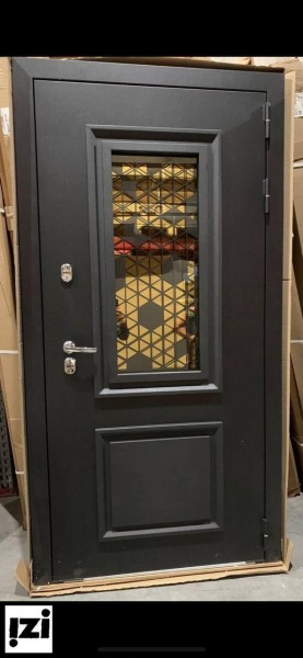 Входные двери Краснодара Опал Цвет и отделка:черный муар с блестками+ цинк, ,двери для улицы частного дома, коттеджей и квартиры