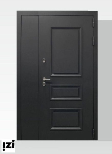 Входные двери Краснодара Термо Серая (нестандарт)  2200/1300ТЕРМОРАЗРЫВ Серый муар с блестками + Цинк  , ,двери для улицы частного дома, коттеджей и квартиры