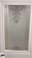 Межкомнатные двери RU-Дверь "Симпл - 3" тон белый эмаль белая стекло