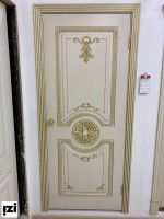 Межкомнатные двери Версаль эмаль слоновая кость / патина золото (погонаж обычный) глухая