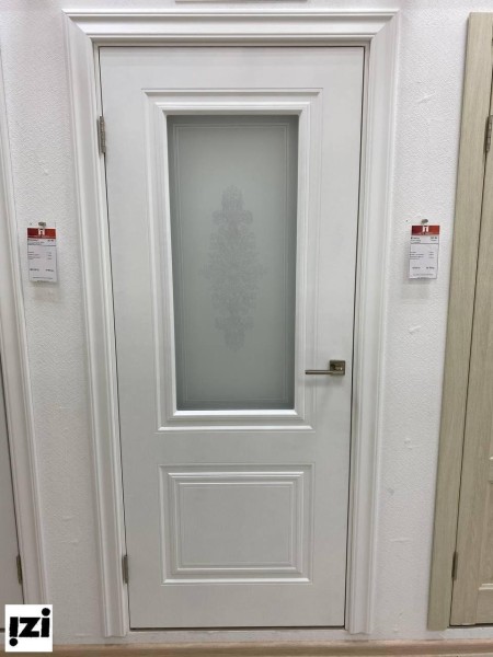 Межкомнатные двери Кьянти эмаль сапфир ( погонаж телескоп ) стекло