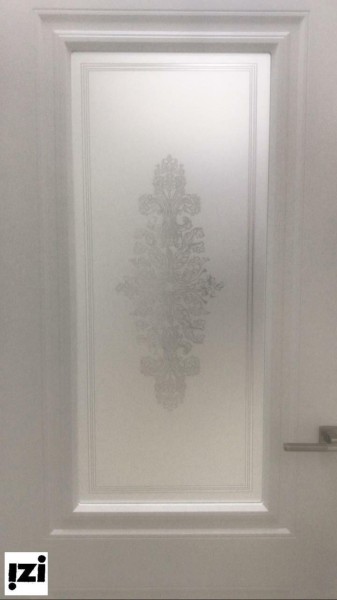 Межкомнатные двери Кьянти эмаль сапфир ( погонаж телескоп ) стекло