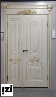 Межкомнатные двери Моцарт элитный дуб 9001 + патина янтарь (погонаж обычный) ДО