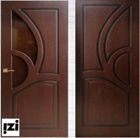 Межкомнатные двери шпон Юлия венге (погонаж обычный) ДГ