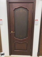 Межкомнатные двери шпон Тампа красное дерево (погонаж телескоп) ДГ