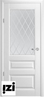 Межкомнатные двери Полотно остекленное Vinyl Эрмитаж-2  белый стекло мателюкс с алмазной гравировкой 