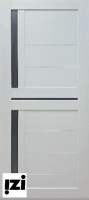 Межкомнатные двери Эмалит  белый PV-19 сатинавое стекло