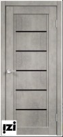 Межкомнатные двери Дверь Schlager Paris, лофт светлый (ПОС, лакобель черное, 2000мм, 40мм, экошпон, лофт светлый)