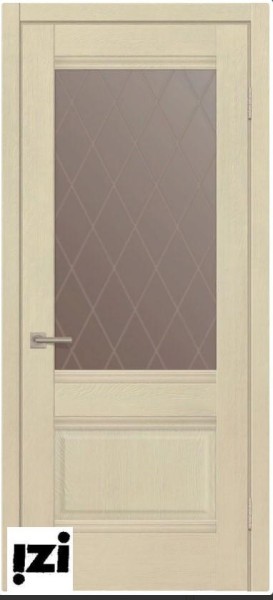Межкомнатные двери Дверь Schlager Rio, софт капучино ( ПОС, ромб бронза, 2000мм, 40мм, экошпон, софт капучино)