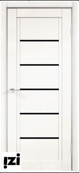 Межкомнатные двери Дверь Schlager Paris, эмалит белый (лакобель черное, 2000мм, 40мм, экошпон, эмалит белый)