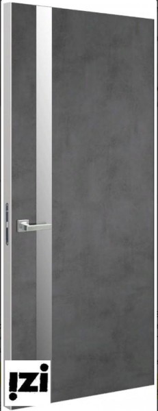 Межкомнатные двери Дверь Schlager Tokyo Z, лофт темный (зеркало матовое, экошпон, лофт темный)