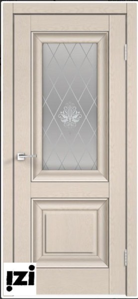 Межкомнатные двери Дверь ALTO 7 ясень капучино структурный ПОС, кристалл серебро, 2000мм, 40мм, Soft-touch, ясень капучино структурный)