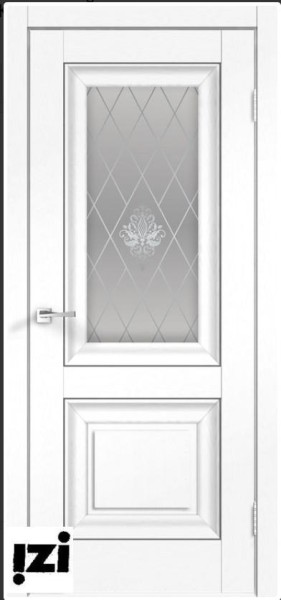 Межкомнатные двери Дверь Дверь ALTO 7 ясень белый структурный ПОС, кристалл серебро, 2000мм, 40мм, Soft-touch, ясень белый структурный)