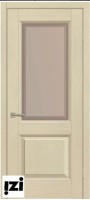 Межкомнатные двери Дверь Schlager London, софт капучино ПОС, контур бронза, 2000мм, 40мм, экошпон, софт капучино)