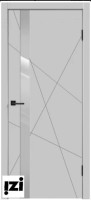 Межкомнатные двери Дверь Scandi S Z1 светло-серый ПОС, лакобель белое, 2000мм, 40мм, эмаль, светло-серый)