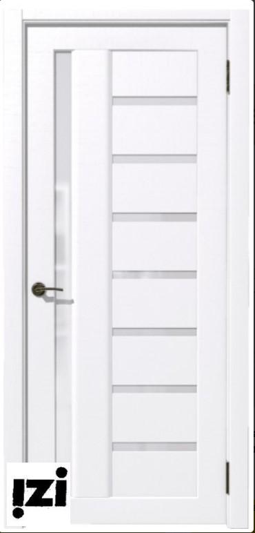 Межкомнатные двери Дверь Рада В Винил белый ПО, зеркало, 2000мм, 38мм, Soft-touch, белый)