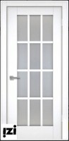 Межкомнатные двери Дверь Терция ПО/Сатинат, Винил белый ПОС, сатинат, 2000мм, 38мм, Soft-touch, белый)