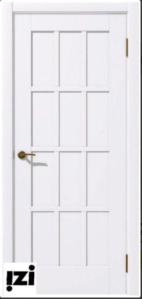 Межкомнатные двери Дверь Терция ПГ/Сатинат, Винил белый ПОС, сатинат, 2000мм, 38мм, Soft-touch, белый)