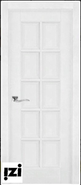 Межкомнатные двери ЗАКАЗНАЯ Дверь Лондон-2 ольха БЕЛАЯ ЭМАЛЬ (ПГ, 2000мм, 40мм, натуральный массив ольхи, белая эмаль)