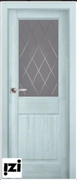 Межкомнатные двери Дверь ЗАКАЗНЫЕ  Дверь Нарвик структур. СКАЙ ПГ, 2000мм, 40мм, натуральный массив сосны структурир., скай)