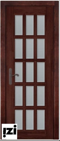 Межкомнатные двери ЗАКАЗНАЯ Дверь Лондон-2 структ. МАХАГОН ПГ, 2000мм, 40мм, массив дуба DSW структурир., махагон)