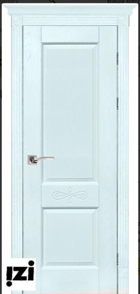 Межкомнатные двери ЗАКАЗНАЯ  Дверь Классика № 4 структ. СКАЙ (ПГ, 2000мм, 40мм, массив дуба DSW структурир., скай)