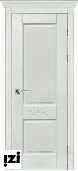 Межкомнатные двери ЗАКАЗНАЯ  Дверь Классика № 4 структ. ВАЙТ ПГ, 2000мм, 40мм, массив дуба DSW структурир., вайт)
