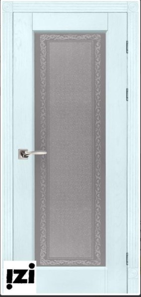 Межкомнатные двери ЗАКАЗНАЯ  Дверь Классика № 3 структ. СКАЙ ПОС, 2000мм, 40мм, массив дуба DSW структурир., скай)