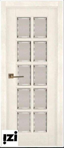 Межкомнатные двери ЗАКАЗНАЯ Дверь Лондон-2 структ. СЛОНОВАЯ КОСТЬ  ПГ, 2000мм, 40мм, массив дуба DSW структурир., слоновая кость)