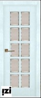 Межкомнатные двери ЗАКАЗНАЯ Дверь Лондон-2 структ. СКАЙ , ПГ, 2000мм, 40мм, массив дуба DSW структурир., скай)