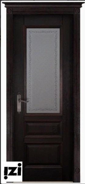 Межкомнатные двери ЗАКАЗНАЯ Дверь Аристократ № 2 ВЕНГЕ  ПОС, 2000мм, 40мм, натуральный массив дуба, венге)