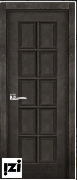 Межкомнатные двери ЗАКАЗНАЯ  Дверь Лондон-2 ЭЙВОРИ БЛЕК , ПГ, 2000мм, 40мм, натуральный массив дуба, эйвори блек)