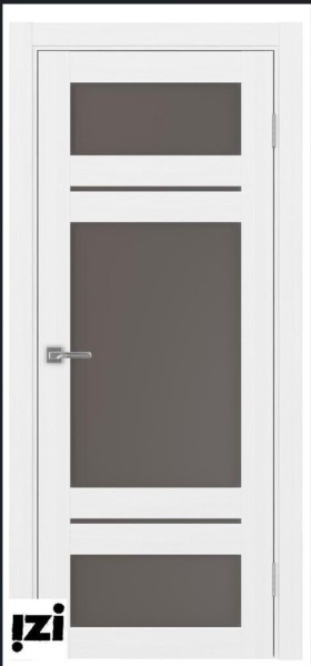 Межкомнатные двери ОПТИМА ПОРТА 532.22222 графит стекло ПО   лед серия турин