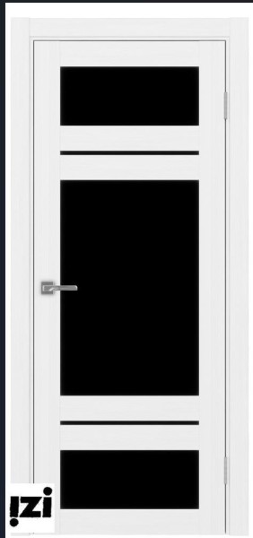 Межкомнатные двери ОПТИМА ПОРТА 532.22222 лакобель черная стекло ПО   лед серия турин