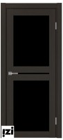 Межкомнатные двери ОПТИМА ПОРТА 520.212 лакобель черная стекло ПО  венге серия турин